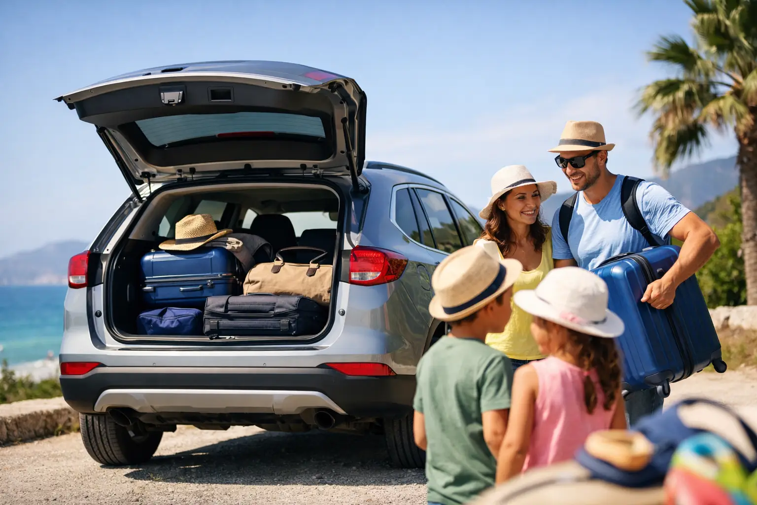 Carro de alquiler para vacaciones familiares