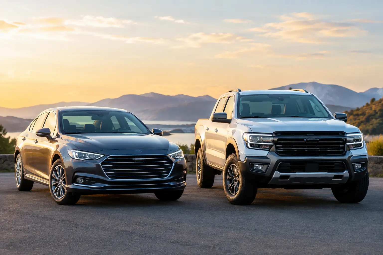 Sedán automático versus camioneta para su viaje